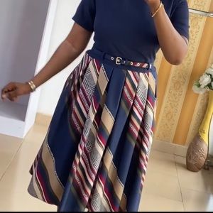 Blue and Multi-Color Dress